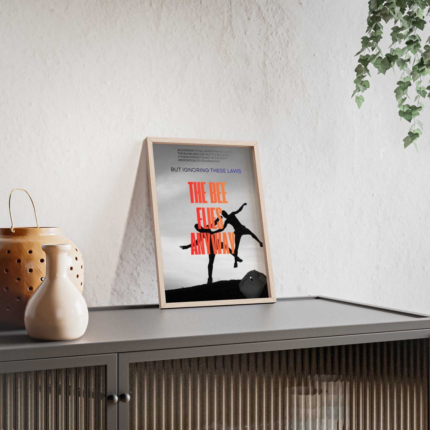 “The Bee Flies Anyway” Framed Poster