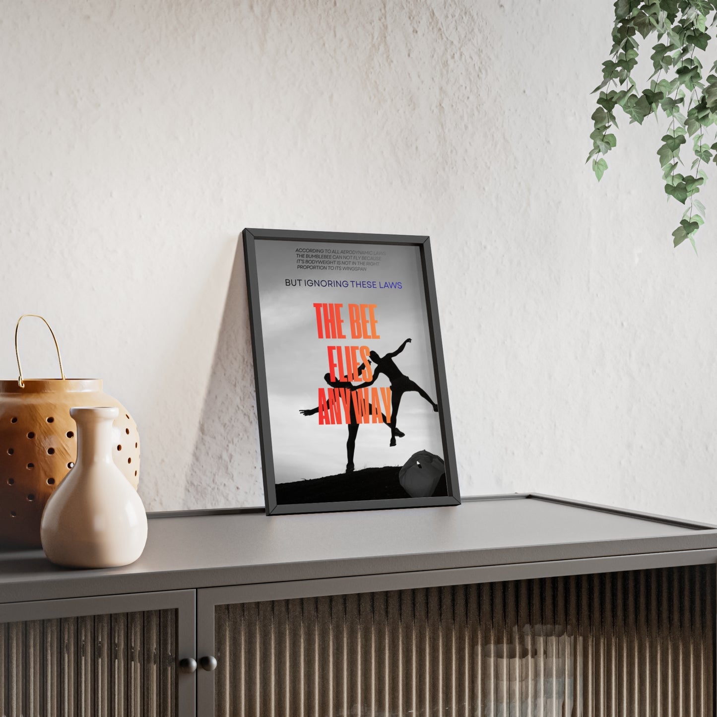 “The Bee Flies Anyway” Framed Poster