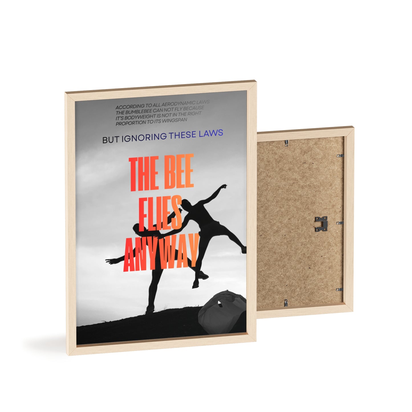 “The Bee Flies Anyway” Framed Poster