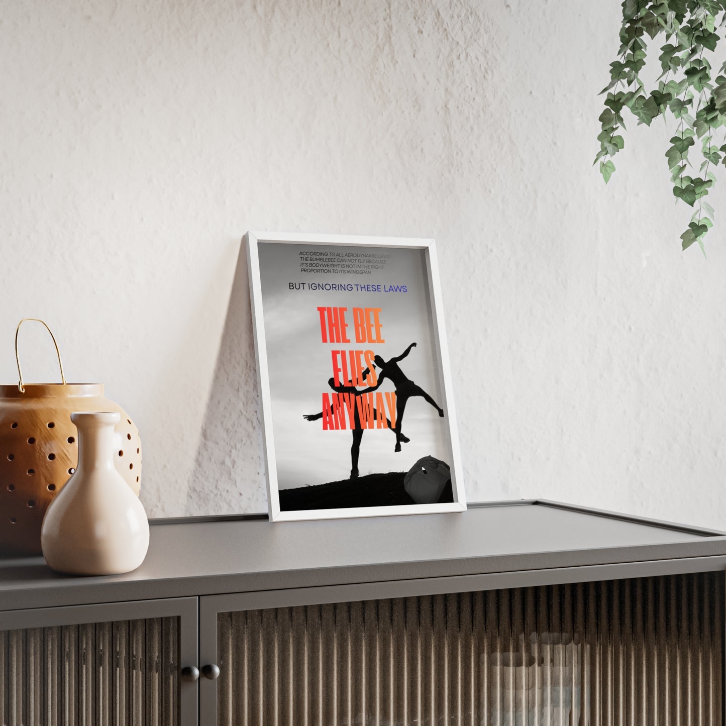 “The Bee Flies Anyway” Framed Poster