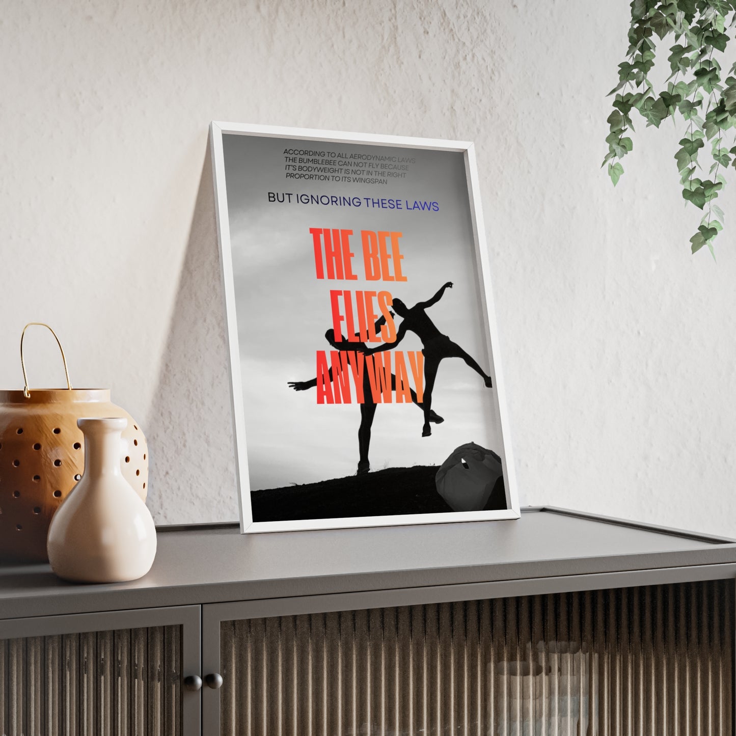 “The Bee Flies Anyway” Framed Poster