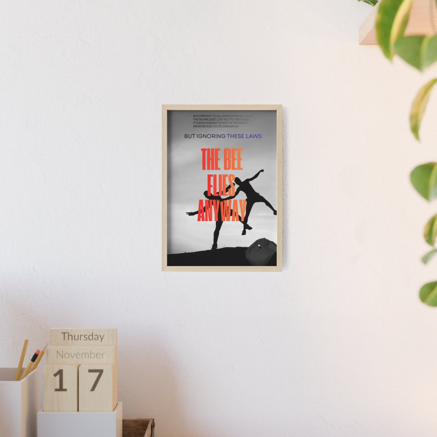 “The Bee Flies Anyway” Framed Poster
